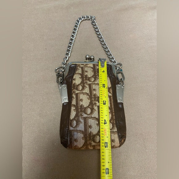 Authentic Christian Dior Vintage Coin Case/ Trotter Pen Case Rare Brown & Tan - Picture 12 of 14